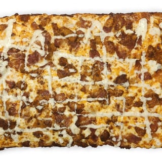 Buffalo Chicken Bacon Ranch Deep Dish Pizza