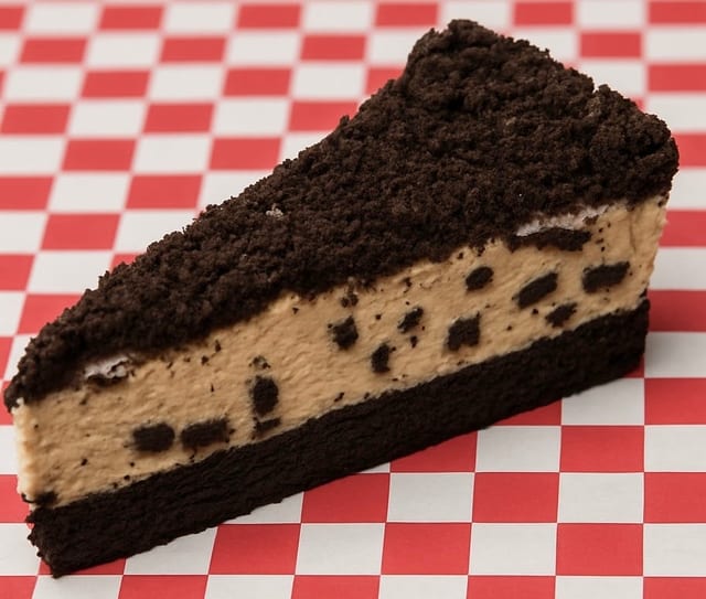 Oreo Cheesecake Slice.